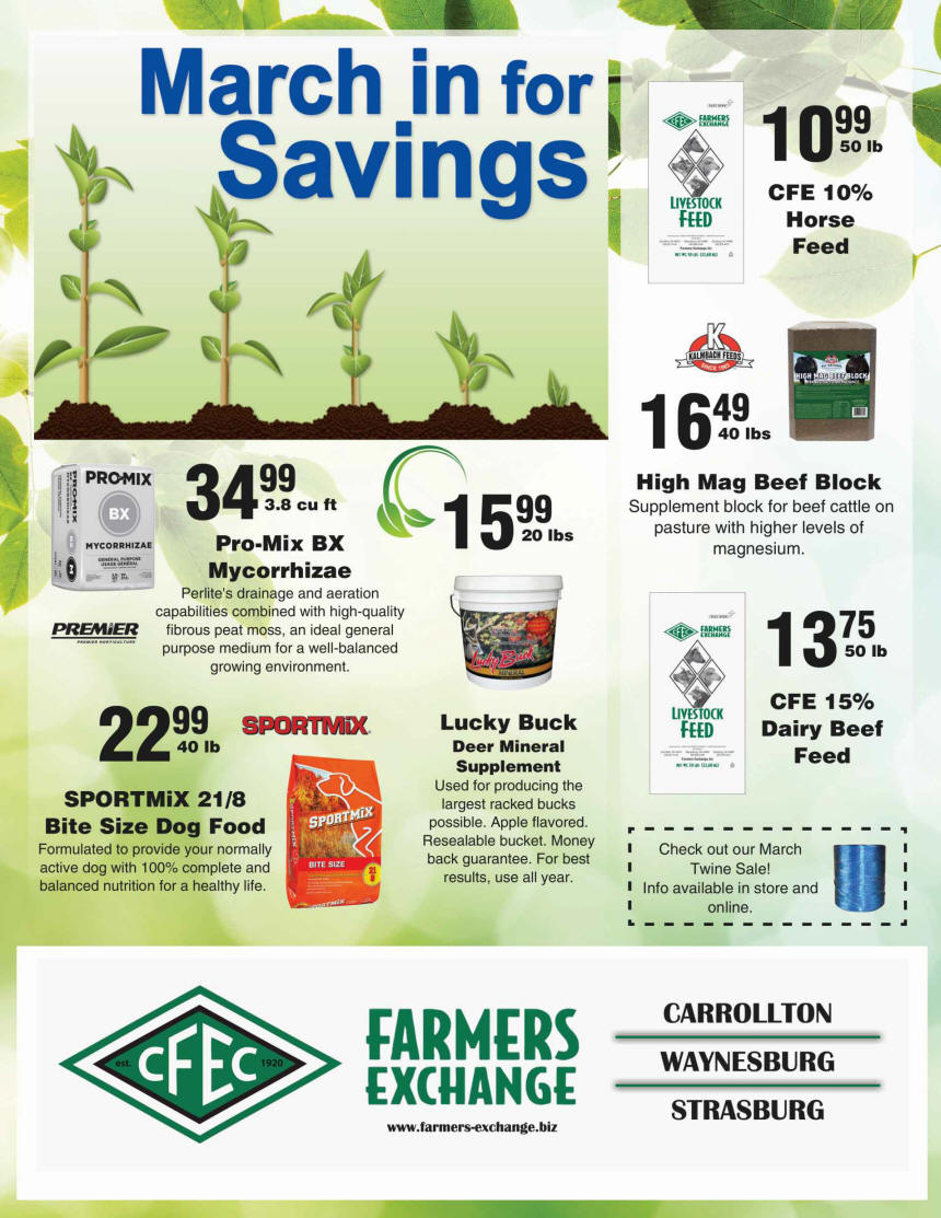 Farmers Exchange Monthly Specials